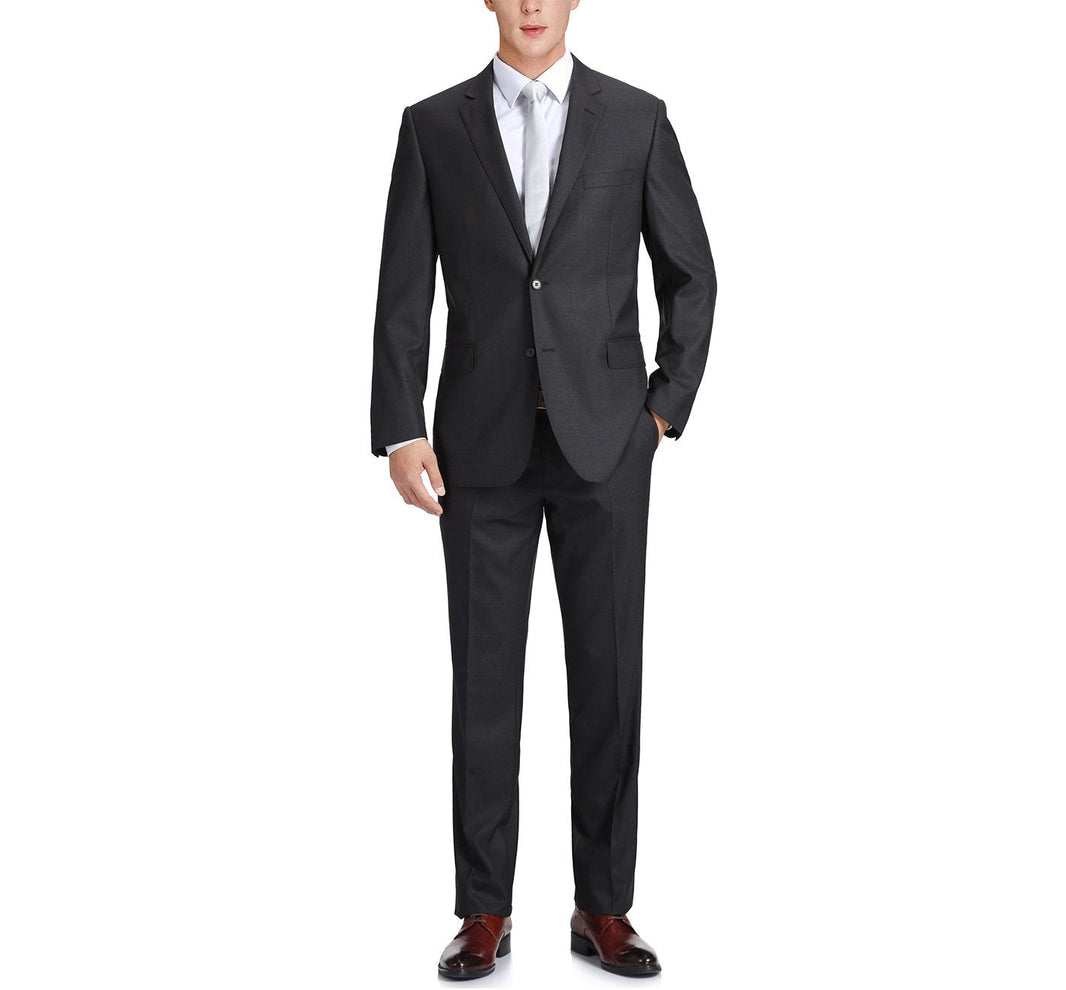 Renoir 555-3 Men's 2-Piece Notch Lapel 100% Wool Suit