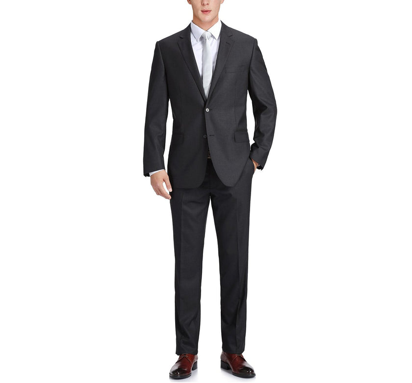 Renoir 555-3 Men's 2-Piece Notch Lapel 100% Wool Suit