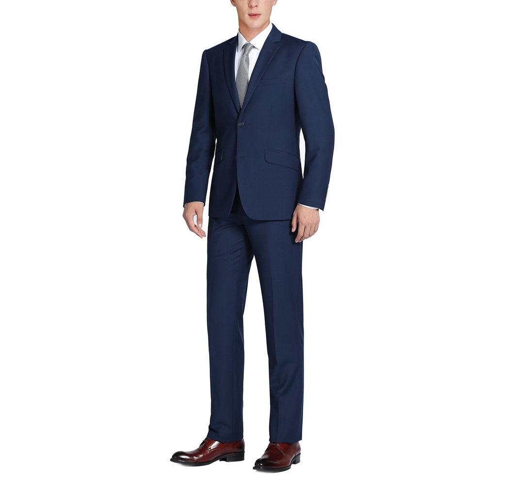 Renoir 201-18 Men's 2-Piece Slim Fit Single Breasted Notch Lapel Suit