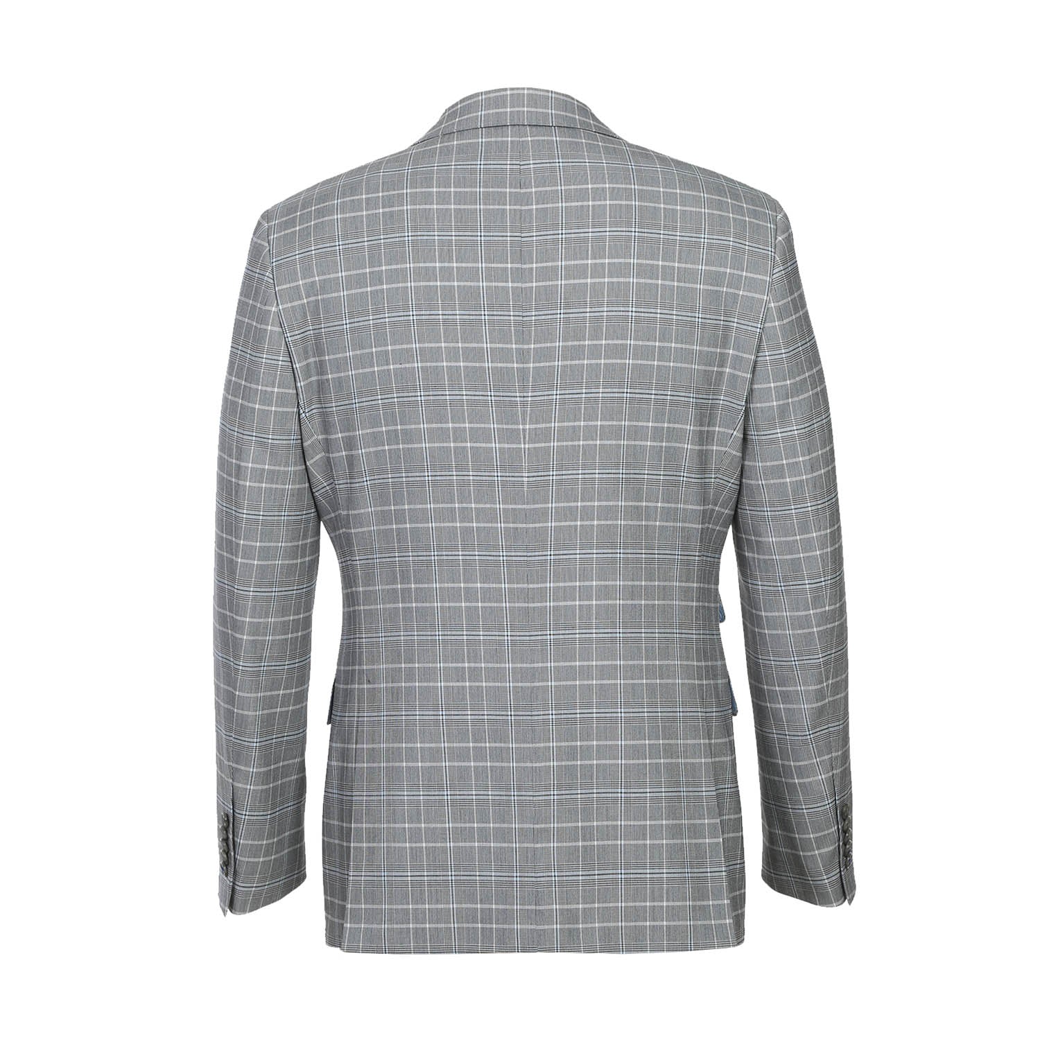 Renoir 82-60-092EL White Smoke Plaid Suit