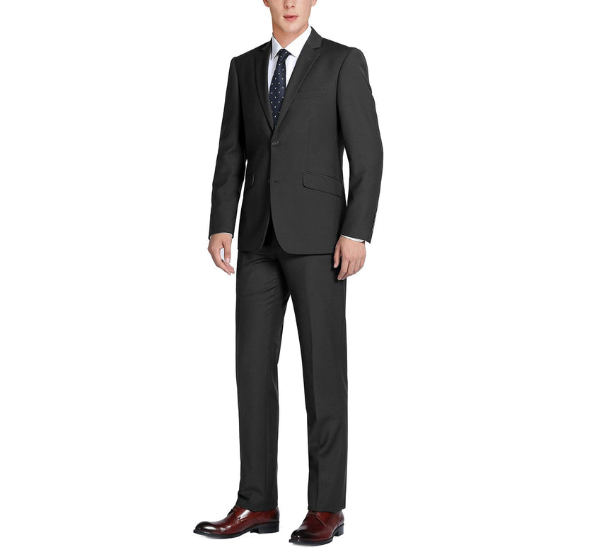 Renoir 508-1 Men's 2-Piece Notch Lapel 100% Wool Suit