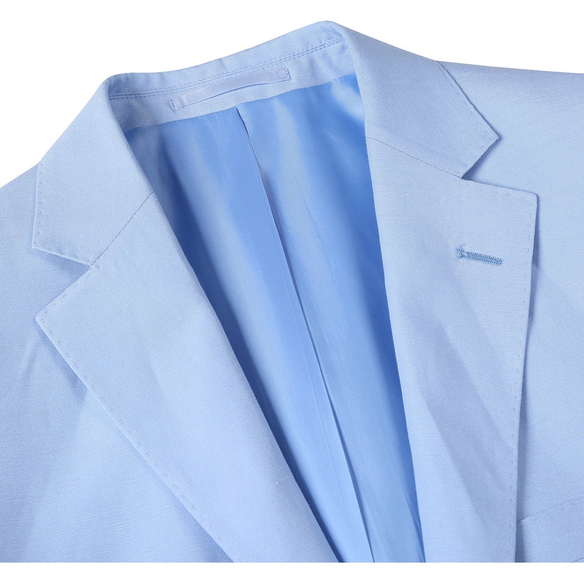 Renoir 611-5 Men's New Slim Fit Checked Linen Suits