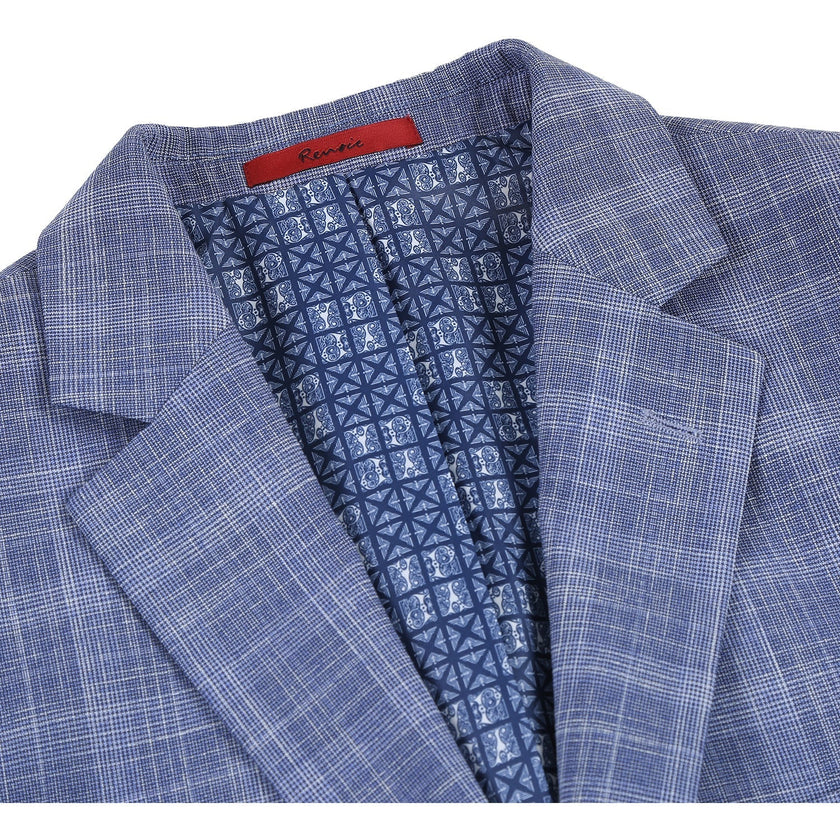 Renoir 293-24 Men's Slim Fit Checked Suits