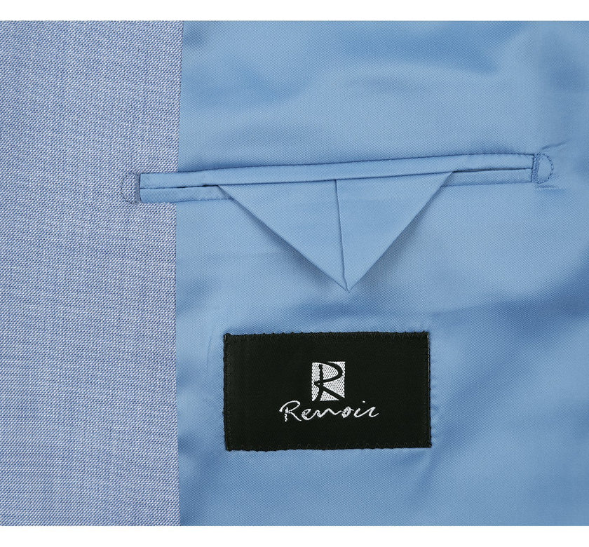 Renoir 203-9 Men's 2-Piece Slim Fit Single Breasted Notch Lapel Suit