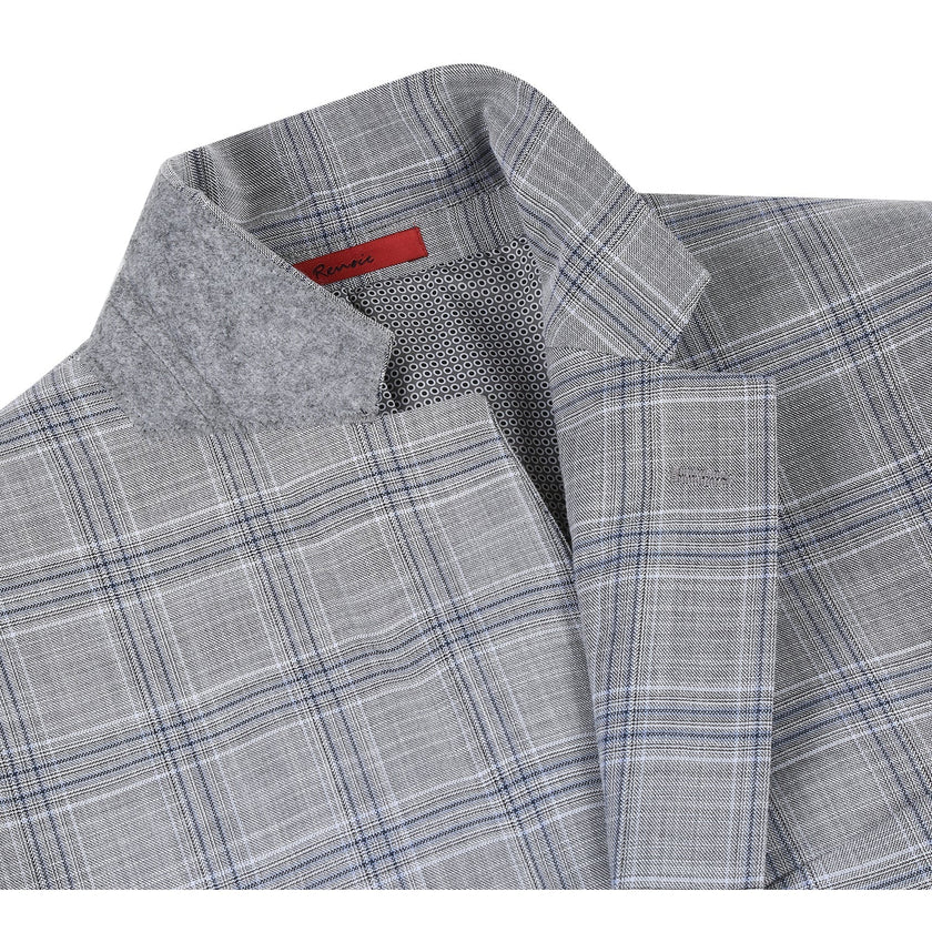 Renoir 293-23 Men's Classic Fit Checked Suits