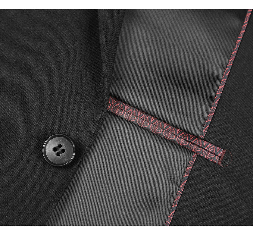 Renoir 2110-1 Men's Slim Fit Solid Stretch 2-Piece Suit