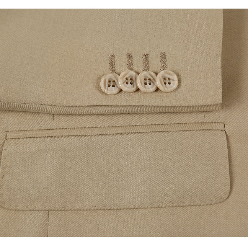 Renoir 508-4 Men's 2-Piece Notch Lapel 100% Wool Suit