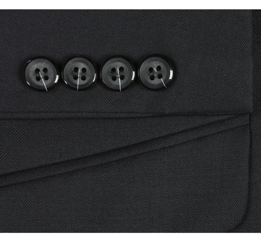 Renoir 508A-1 Men's 2-Piece Notch Lapel Wool Stretch Suit