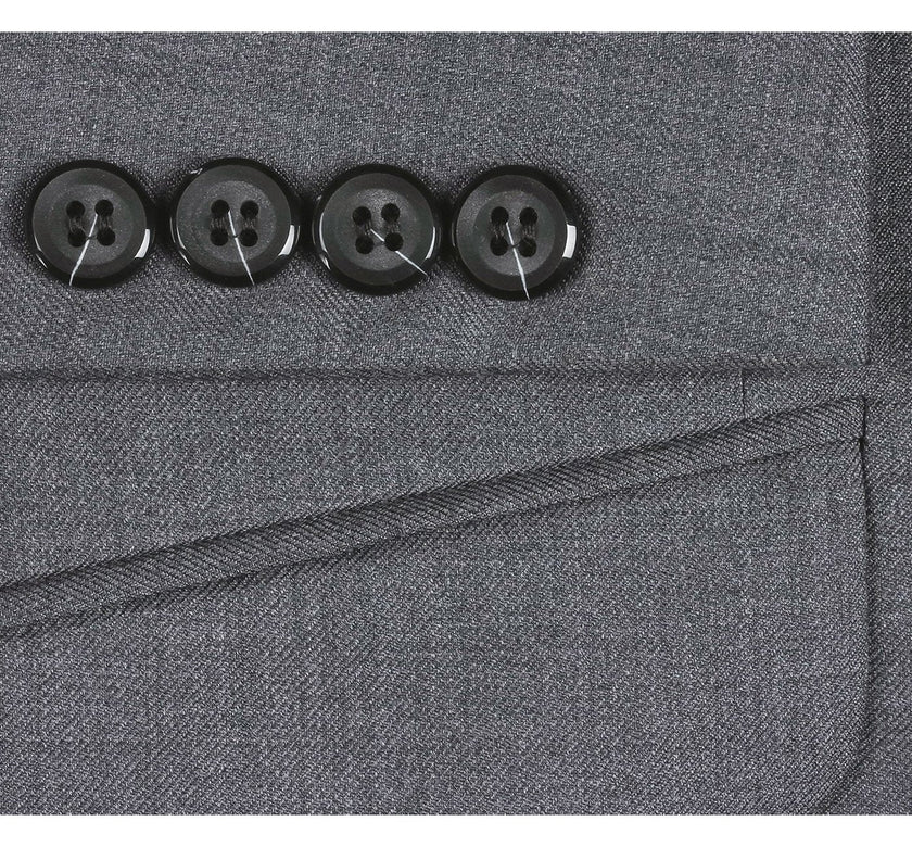 Renoir 508-3 Men's 2-Piece Notch Lapel 100% Wool Suit