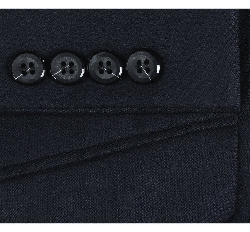 Renoir 508-2 Men's 2-Piece Notch Lapel 100% Wool Suit