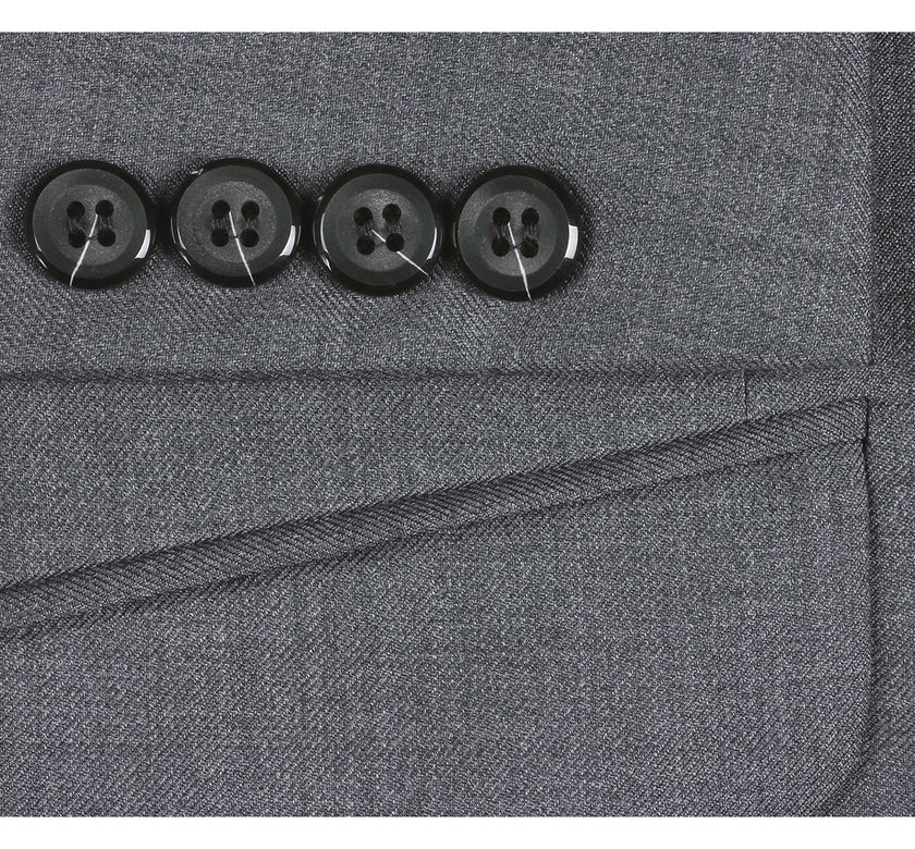 Renoir 508A-3 Men's 2-Piece Notch Lapel Wool Stretch Suit