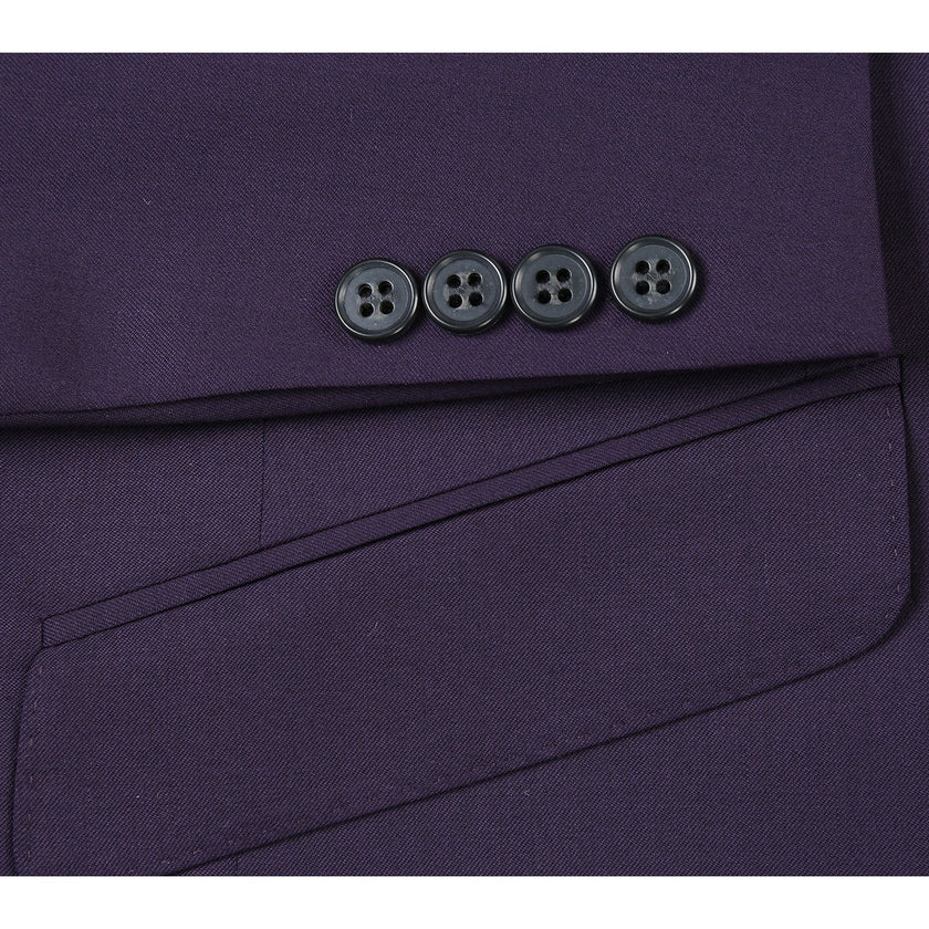 Renoir 566-4 Men's Slim Fit Wool Suits