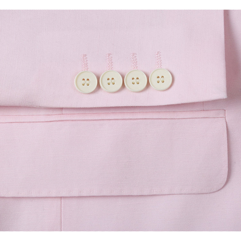 Renoir 611-4 Men's New Slim Fit Checked Linen Suits