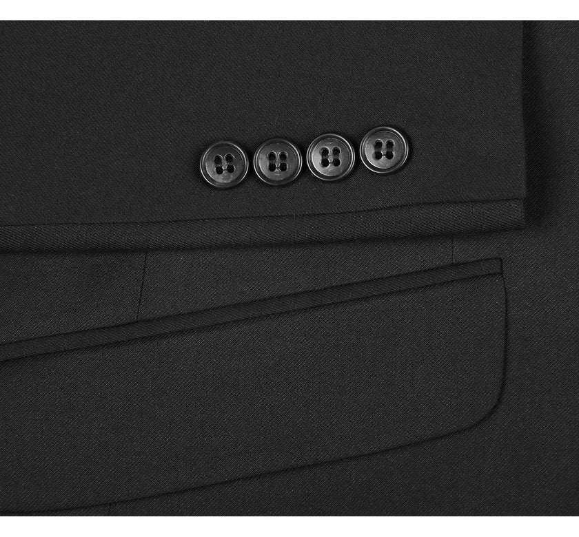 Renoir 2110-1 Men's Slim Fit Solid Stretch 2-Piece Suit