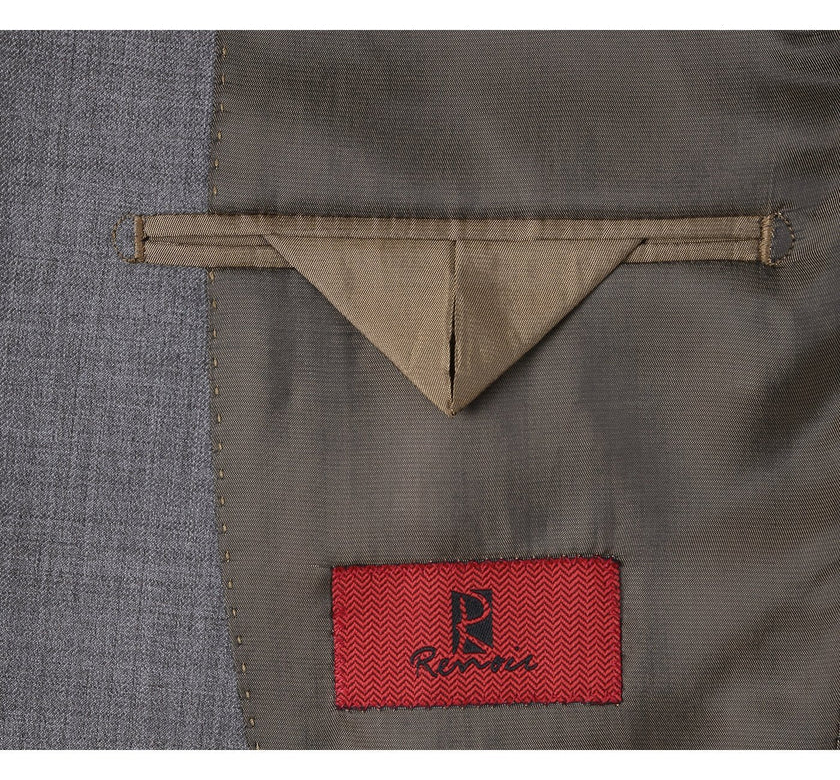 Renoir 508-3 Men's 2-Piece Notch Lapel 100% Wool Suit