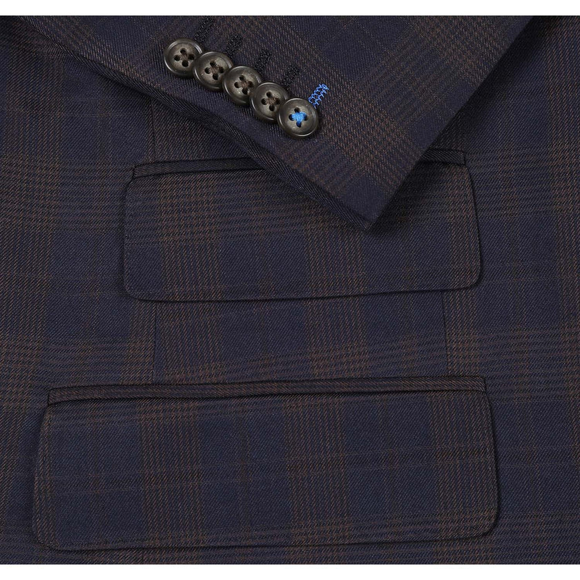 English Laundry 92-50-410EL Brown Check Suit