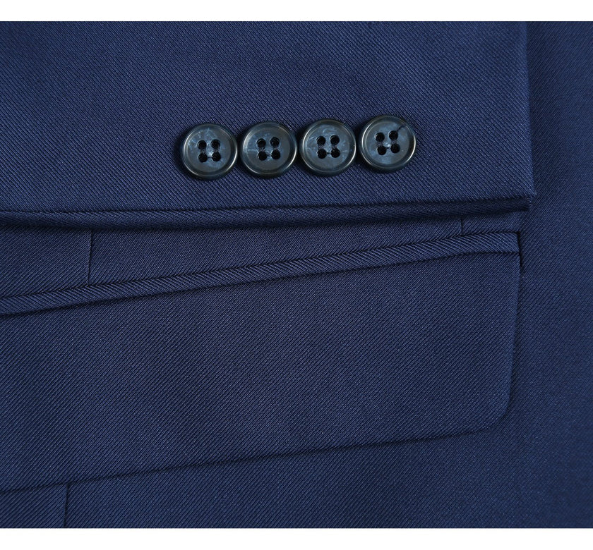 Renoir 201-18 Men's 2-Piece Slim Fit Single Breasted Notch Lapel Suit