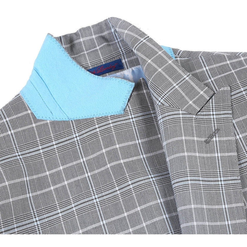 Renoir 82-60-092EL White Smoke Plaid Suit