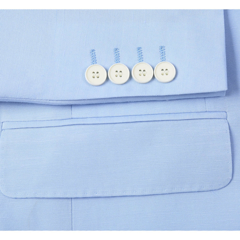 Renoir 611-5 Men's New Slim Fit Checked Linen Suits