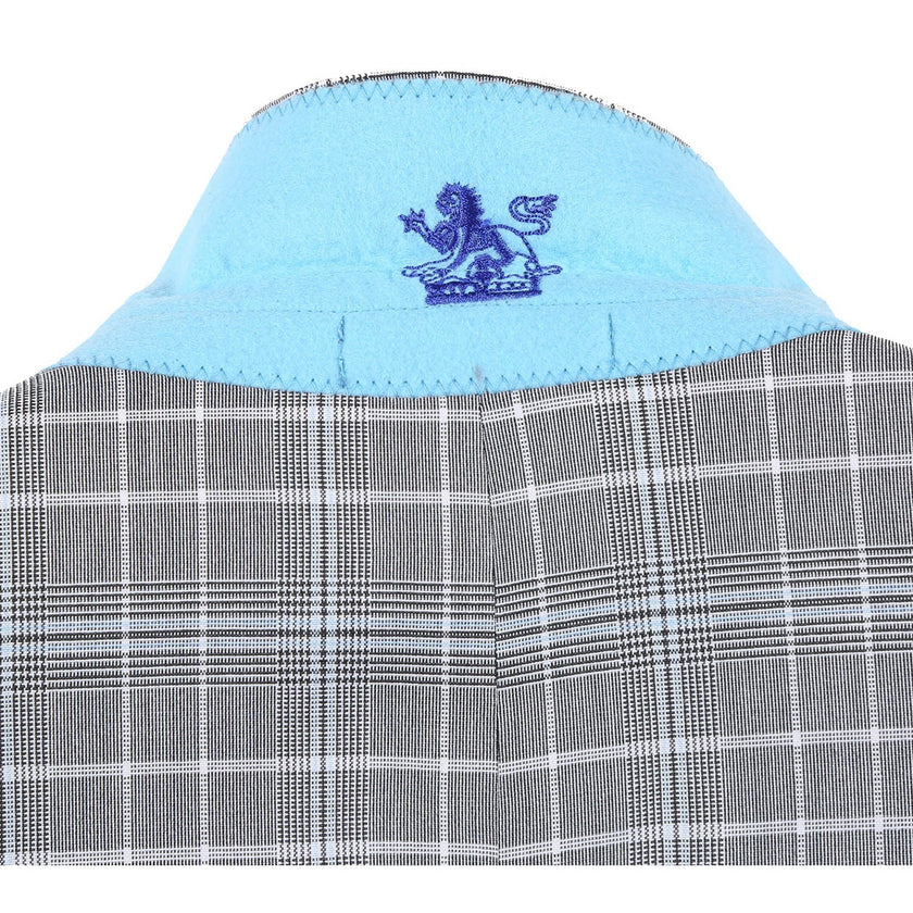 Renoir 82-60-092EL White Smoke Plaid Suit