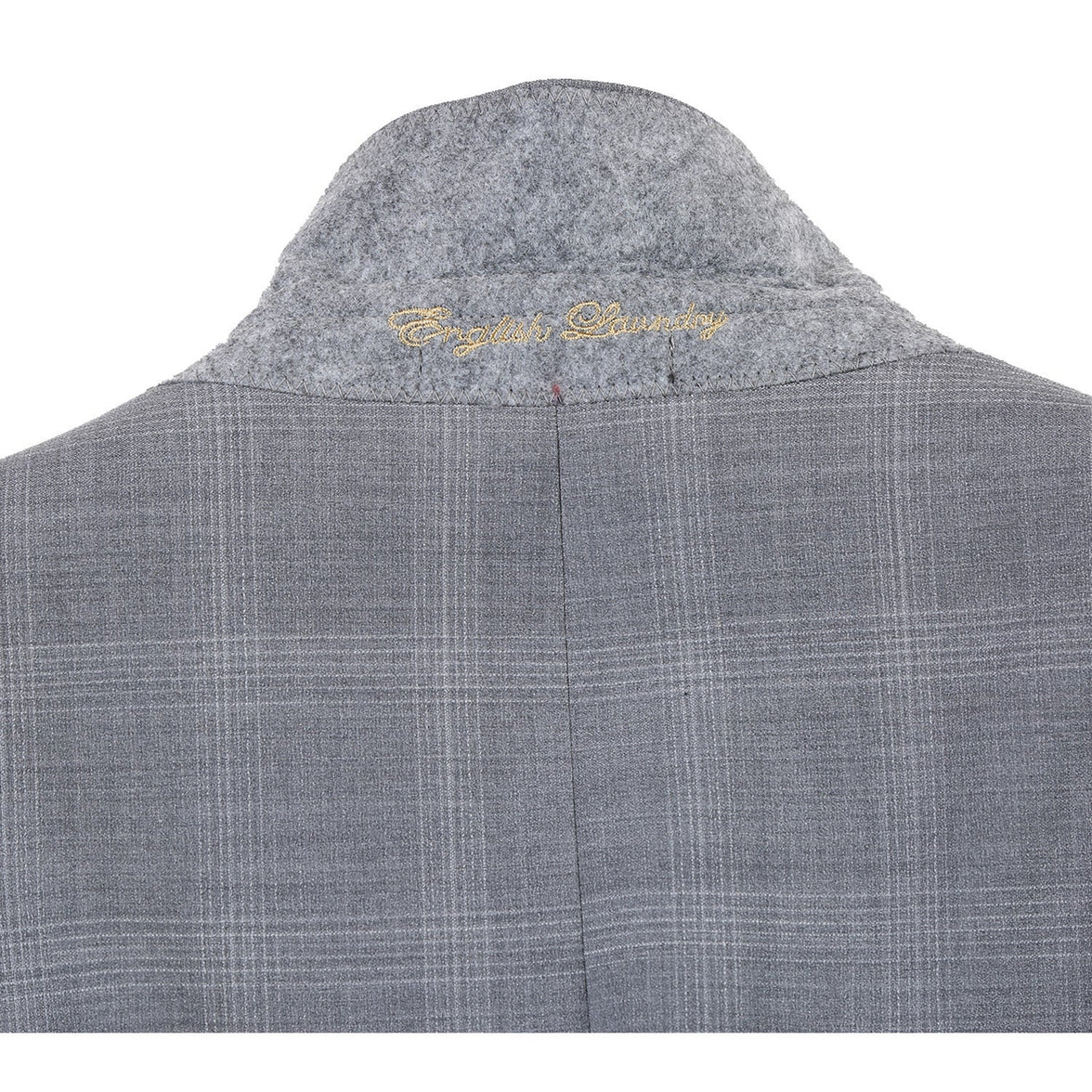 Renoir EL72-62-092 Light Gray Window Pane Check Wool Suit