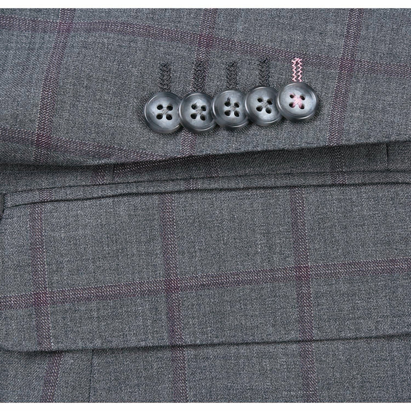 Renoir EL82-61-092 Gray Brown Wool Suit