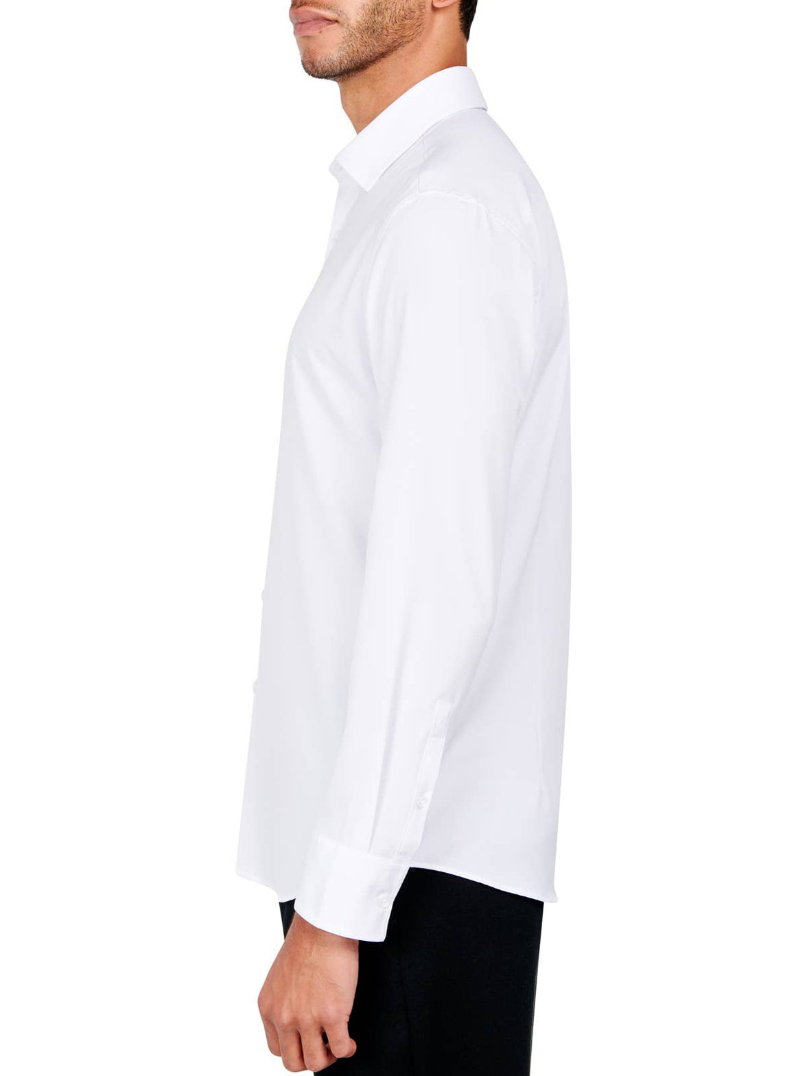 CEREMONY SOLID DRESS SHIRT: NOIR - 001 / 16.5 Large / COC2SDP400