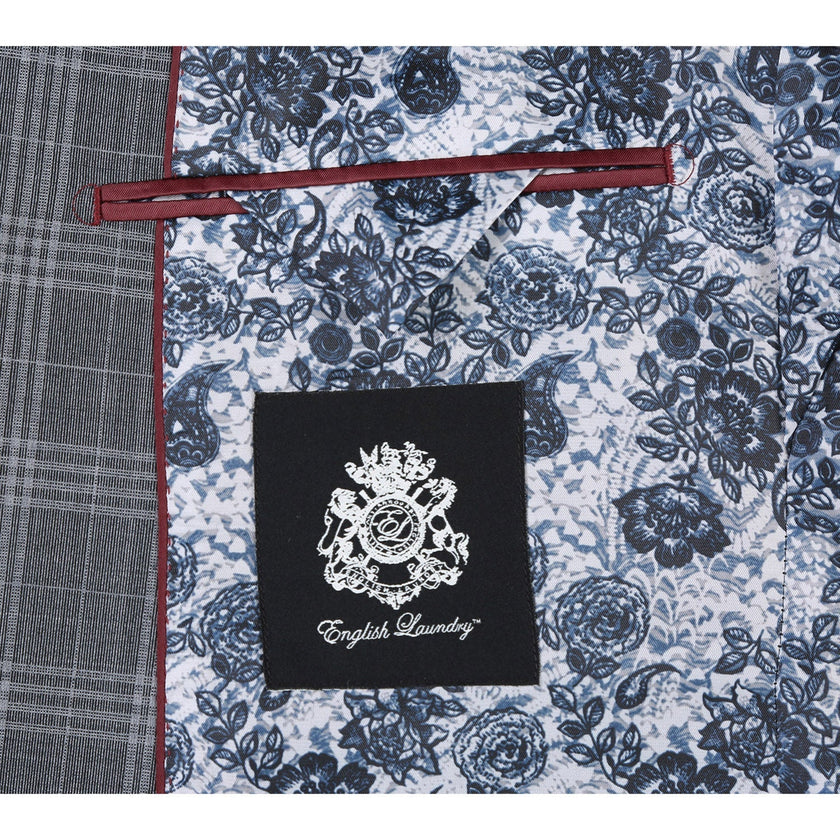 Renoir EL72-58-093 Gray Check Peak Wool Suit