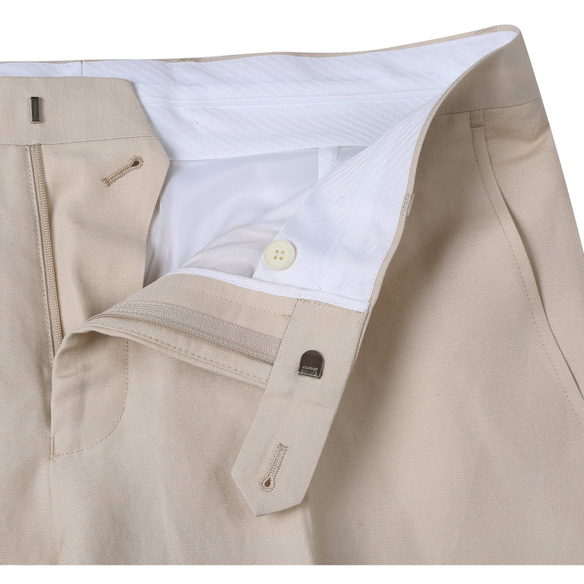 Renoir 611-3 Men's New Slim Fit Checked Linen Suits