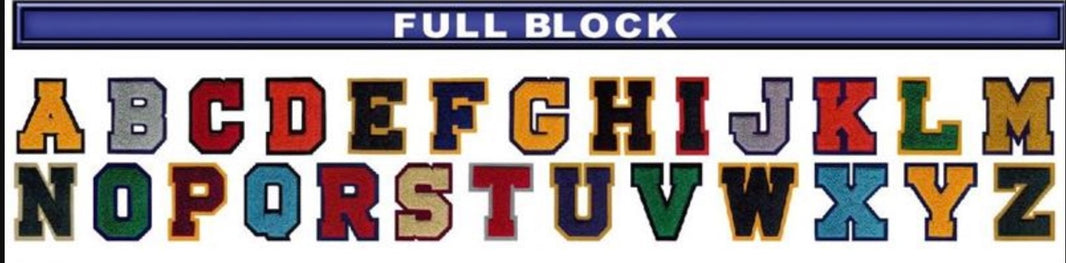 Custom High School Single Letter Patch