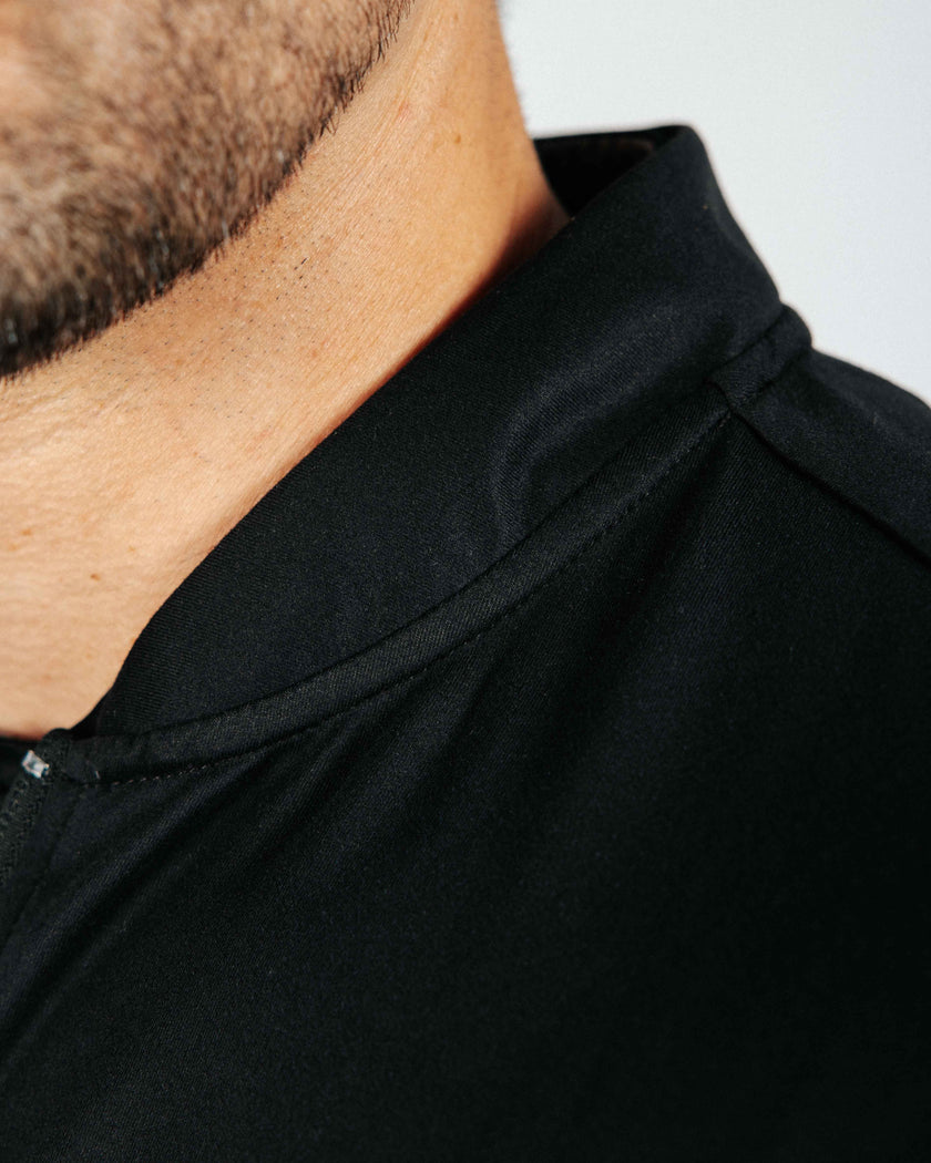 BlackBladeCollarQuarterZip-4  on display at Kator Shop – refined Utah men’s fashion made with quality materials and care.