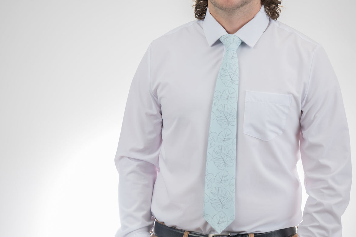 Monstera Sketch (seafoam) Men's Tie