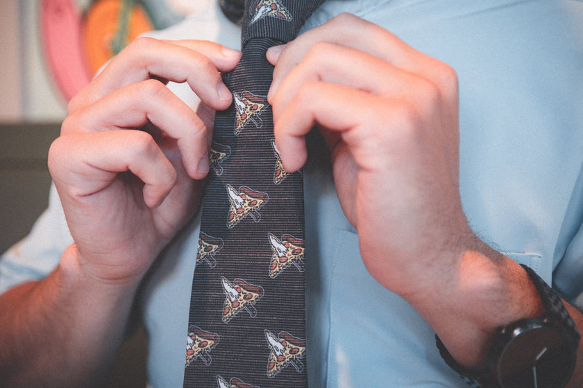 Bombora X Lucky Slice Men's Tie Church tie from Kator Shop in Logan, Utah — classic, respectful, and comfortable design perfect for weekly services.