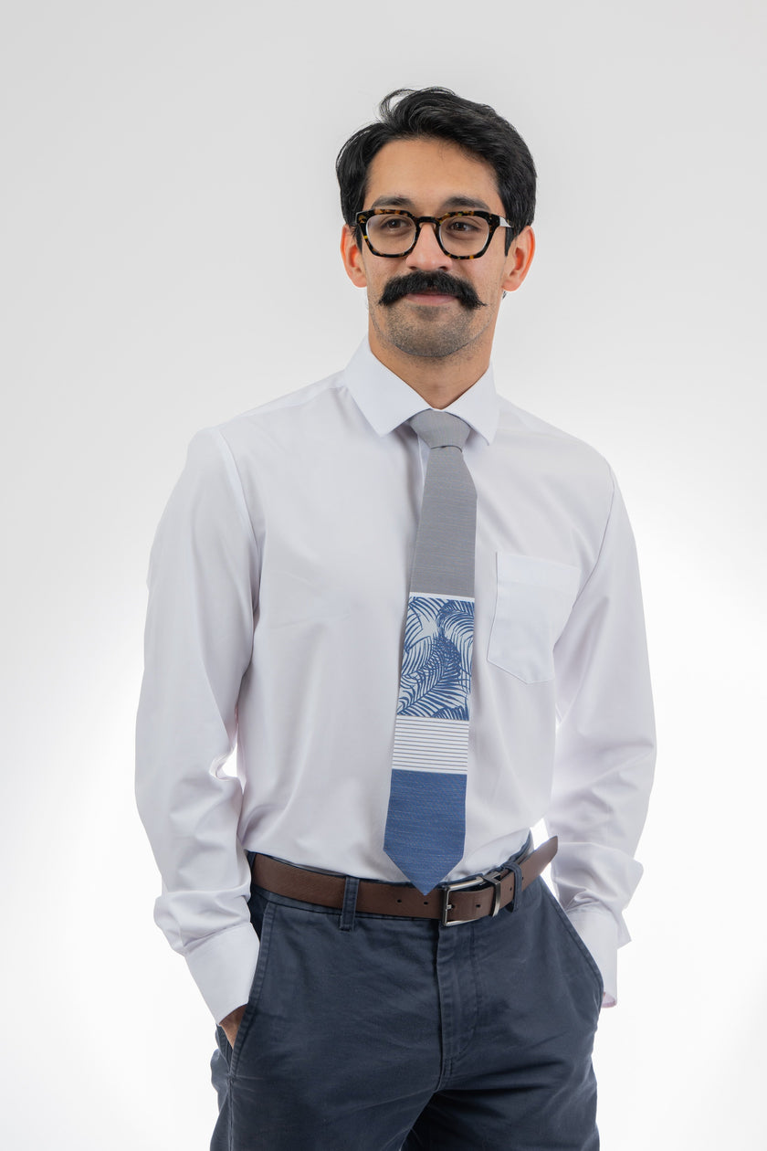 Cloudy Palms Men's Tie Missionary tie built to last through daily wear — crafted in Logan, Utah by Kator Shop for elders serving around the world.