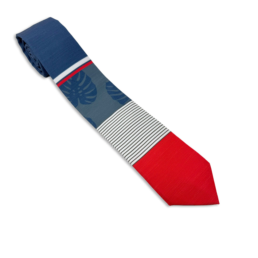 Coral Leaf Lines Men's Tie Missionary tie built to last through daily wear — crafted in Logan, Utah by Kator Shop for elders serving around the world.