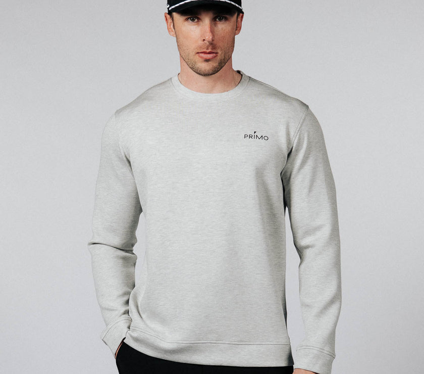 Men's Heather Gray Golf Crew Neck