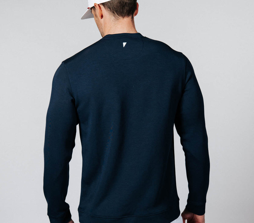 Men's Navy Golf Crew Neck