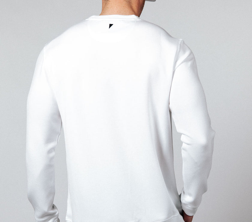 Men's White Golf Crew Neck
