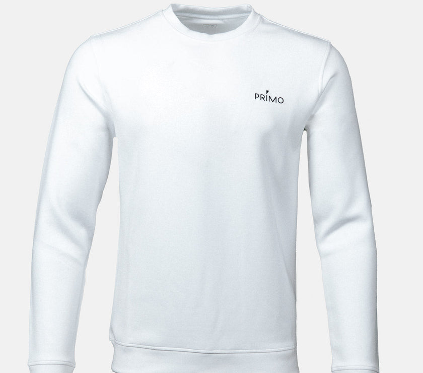 Men's White Golf Crew Neck