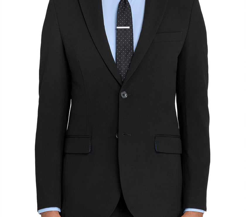 Elevate Suit Jacket, Black handcrafted in Logan, Utah — polished, comfortable design ideal for offices, meetings, and daily workwear.