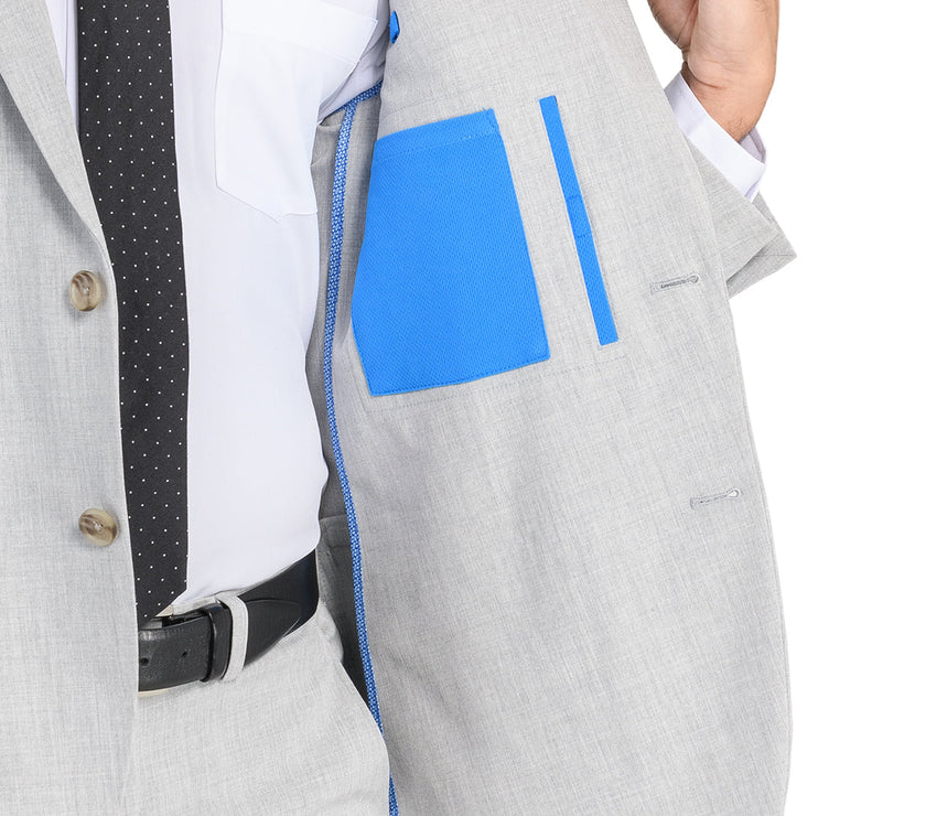 Elevate Suit Jacket, Pearl Grey handcrafted in Logan, Utah — polished, comfortable design ideal for offices, meetings, and daily workwear.