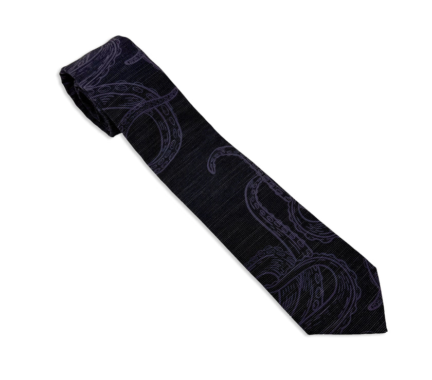 Photo of a men's necktie with an octopus on it