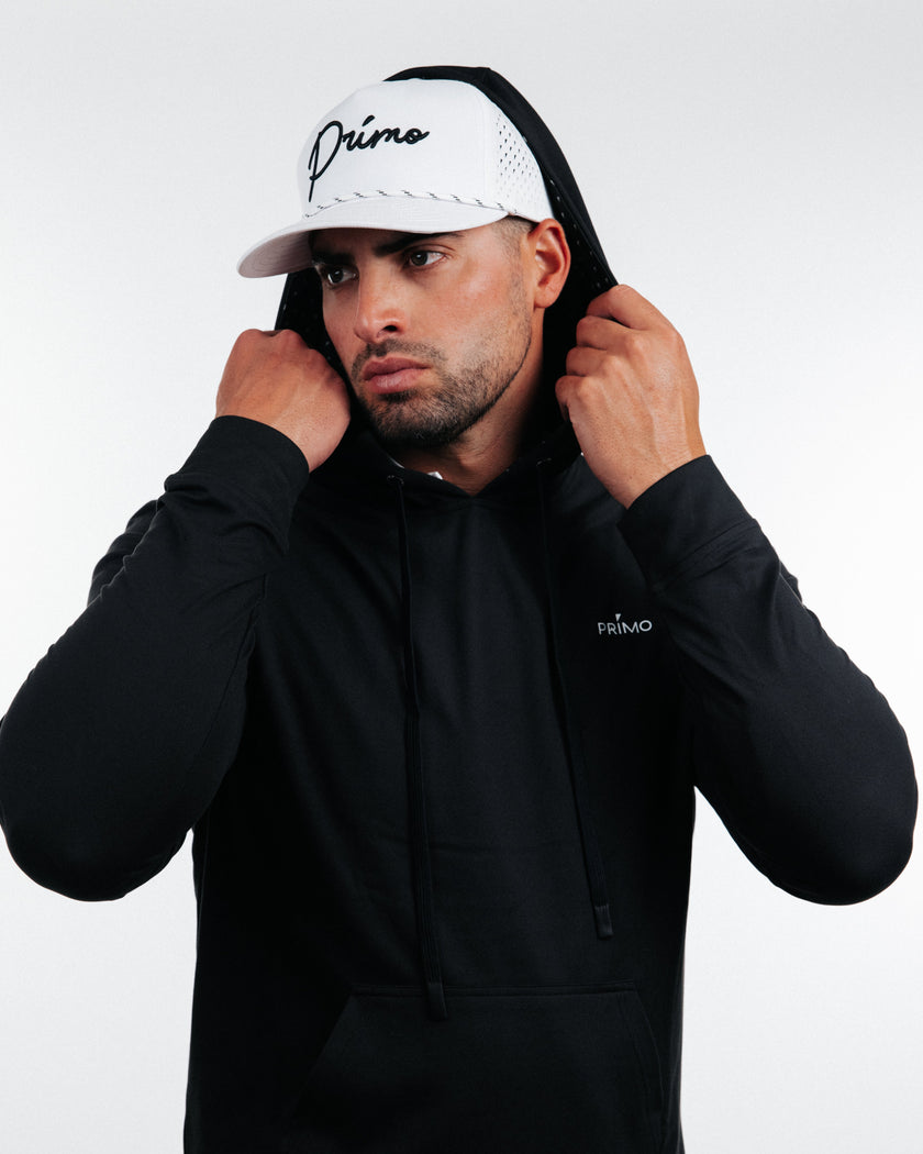High-Quality Men’s PrimoHoodieBlack-5 Cache Valley