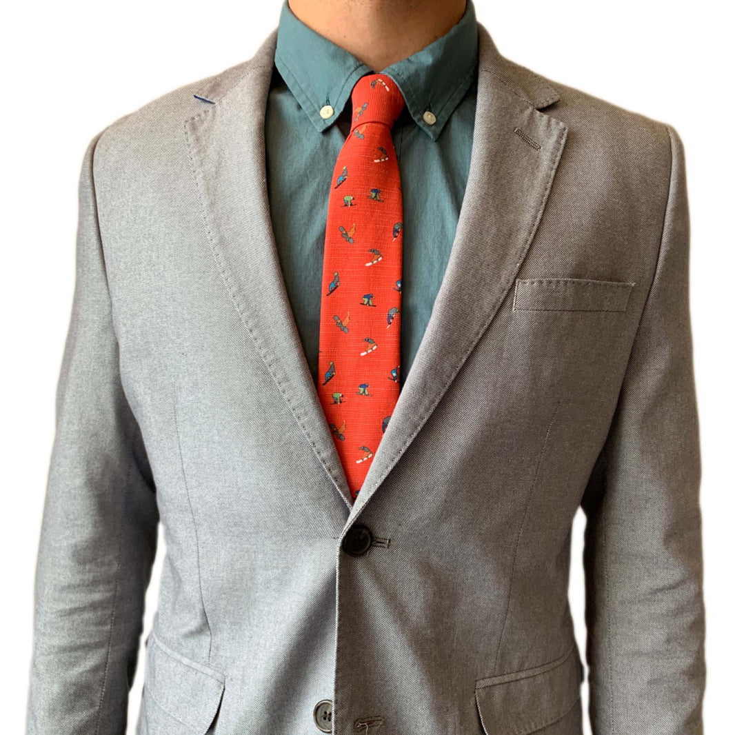 Know Your Grabs (Red) Men's Tie Business tie handcrafted in Logan, Utah — premium material and clean lines for confident everyday office wear.