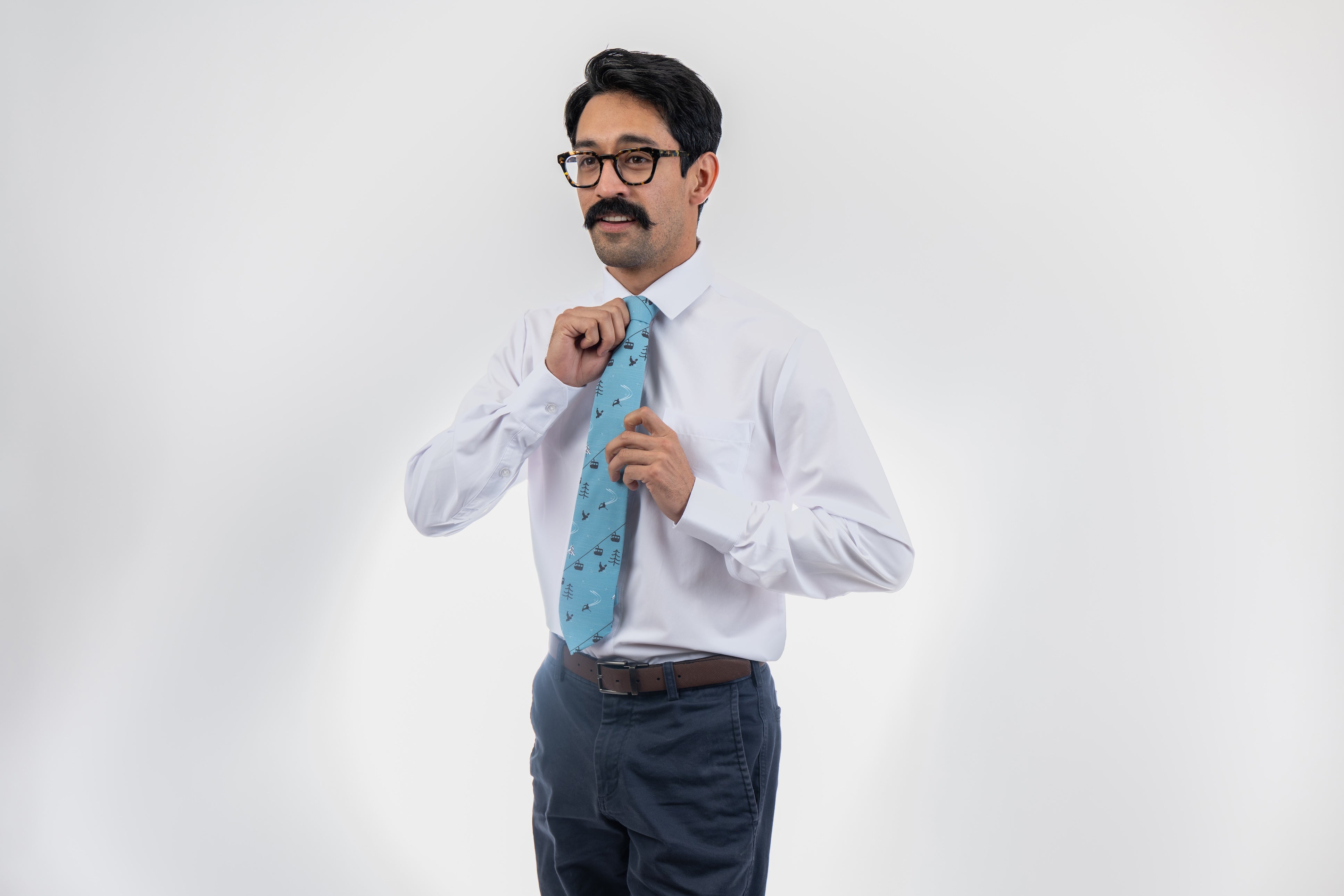 Lift Lines (Blue) Men's Tie Everyday tie from Kator Shop — versatile Utah menswear piece blending comfort, simplicity, and class.