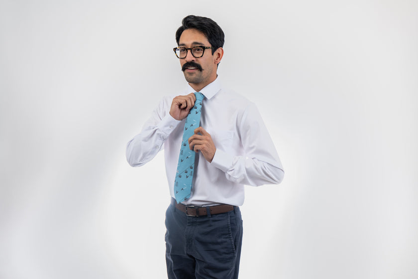 Lift Lines (Blue) Men's Tie Everyday tie from Kator Shop — versatile Utah menswear piece blending comfort, simplicity, and class.