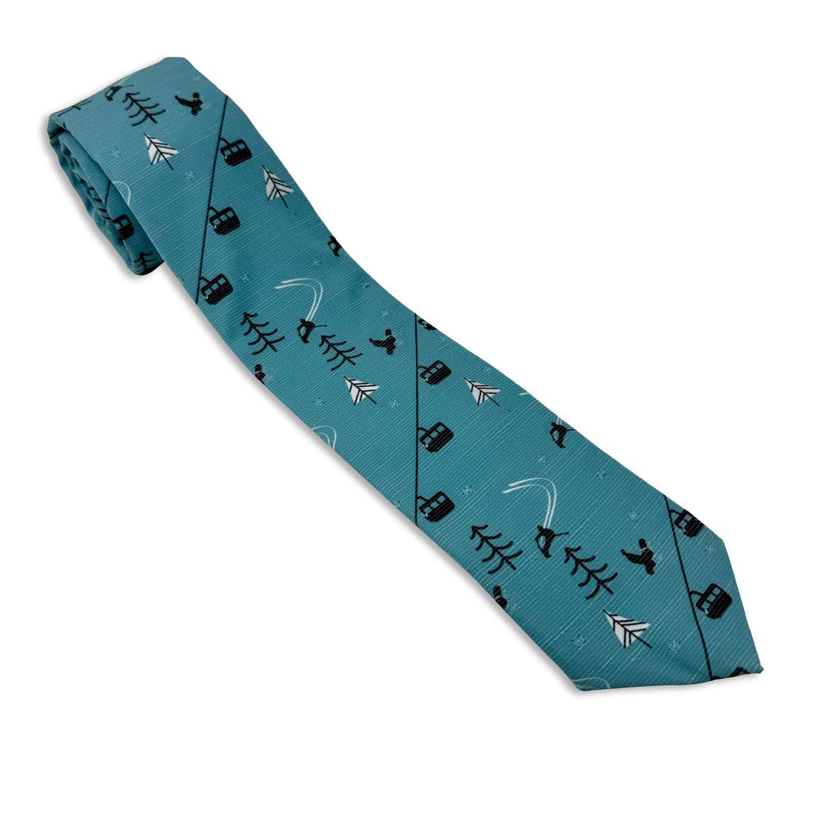 Lift Lines (Blue) Men's Tie Formal tie from Kator Shop Logan — refined Utah design for galas, ceremonies, and special occasions.