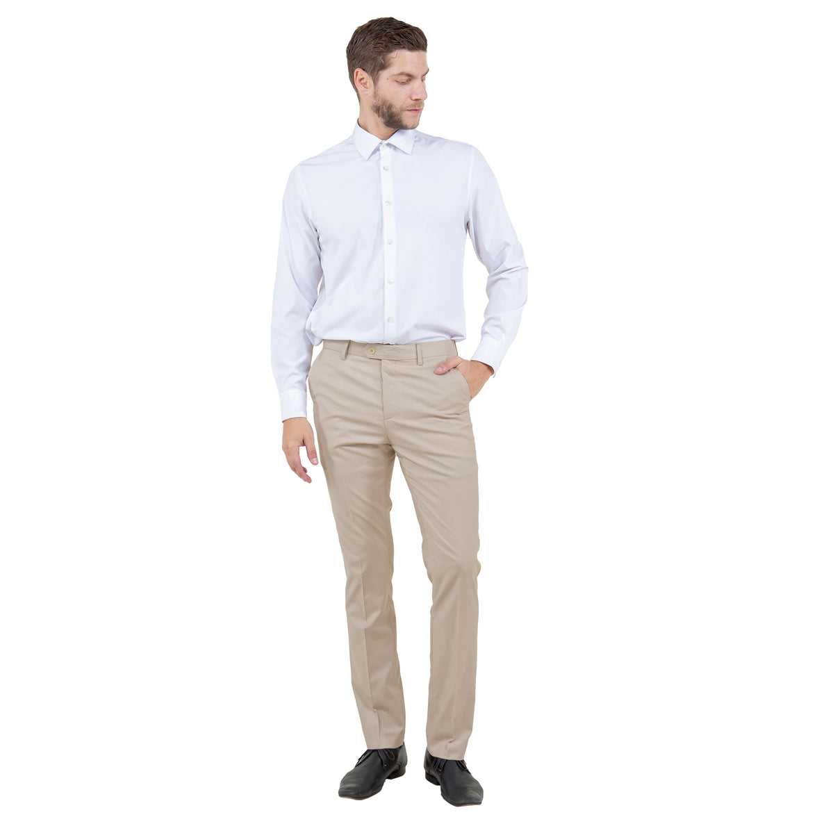 Zegarie Tailored-Fit Suits Separates solid Dress Pants