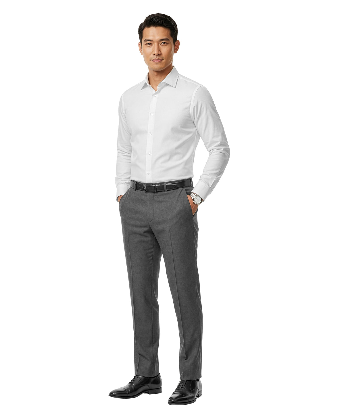 Zegarie Tailored-Fit Suits Separates solid Dress Pants