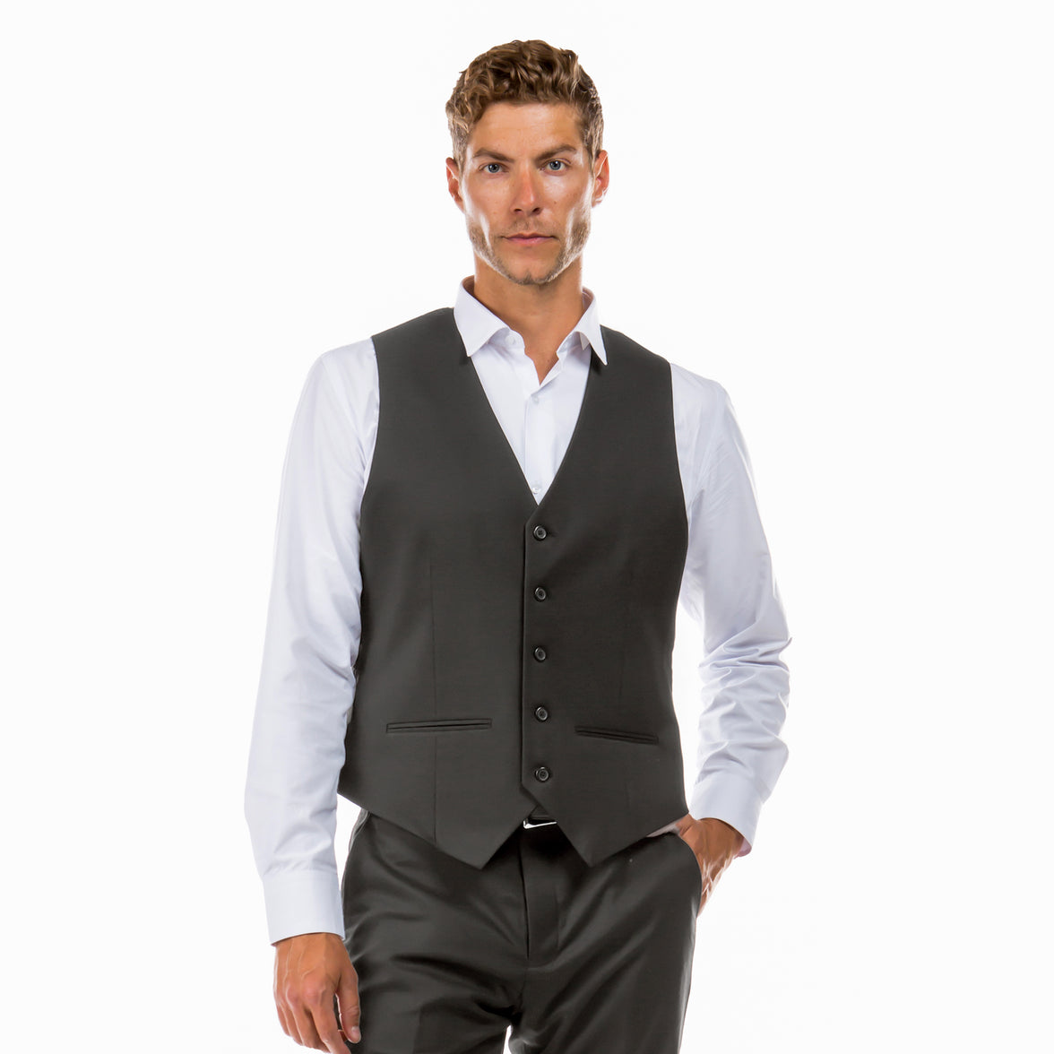 Zegarie Tailored-Fit Suits Separates Vest